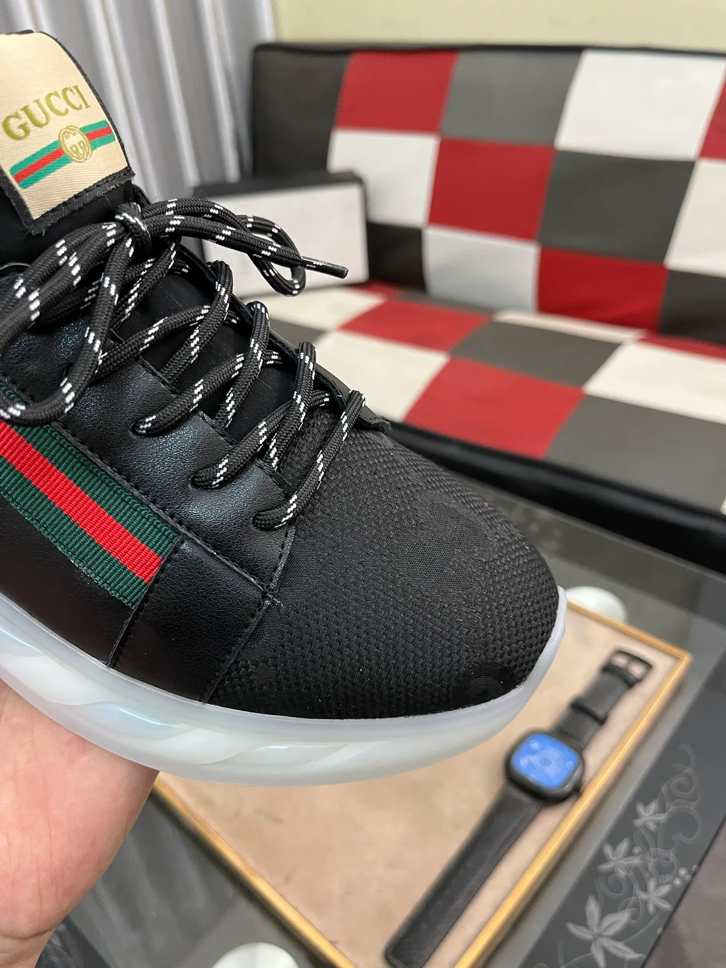Men's shoes 💰440⌚️⌚️[GUCCI] The latest trendy men's casual shoes, the fabric is made of embossed cowhide imported from Italy, comfortable sheepskin lining + feet, the original outsole is wear-resistant and non-slip, high-level version, size: 38-442️⃣Colors available